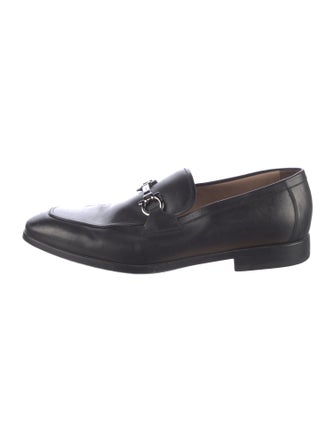 Ferragamo Gancini Logo Leather Dress Loafers