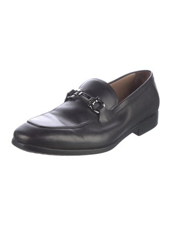 Ferragamo Gancini Logo Leather Dress Loafers