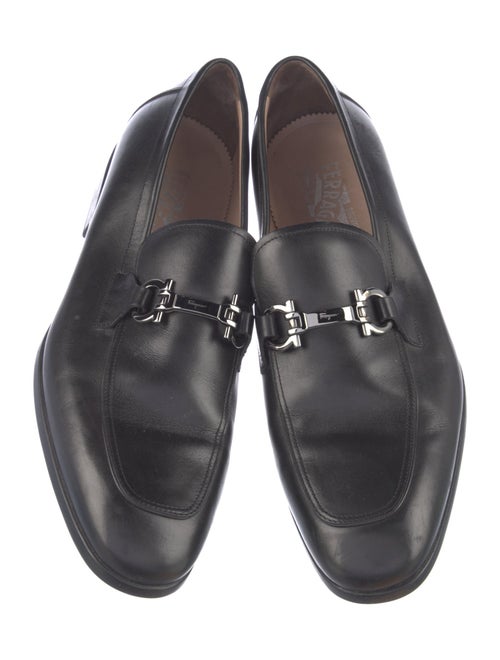Ferragamo Gancini Logo Leather Dress Loafers