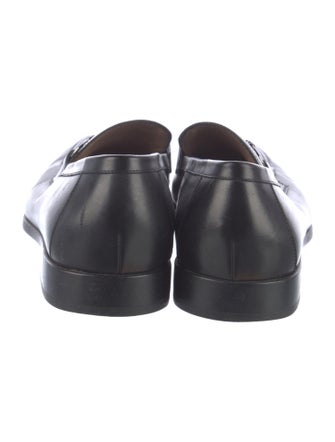Ferragamo Gancini Logo Leather Dress Loafers