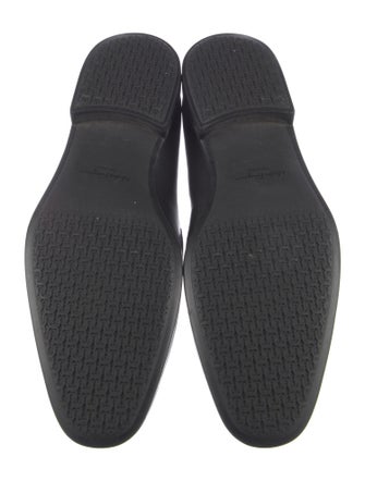 Ferragamo Gancini Logo Leather Dress Loafers