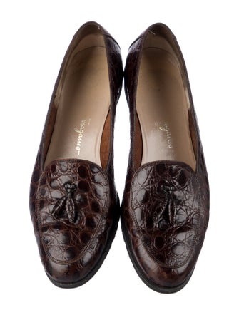 Salvatore Ferragamo Leather Animal Print Loafers