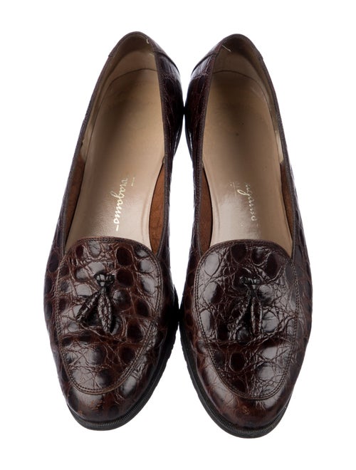 Salvatore Ferragamo Leather Animal Print Loafers