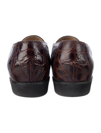 Salvatore Ferragamo Leather Animal Print Loafers