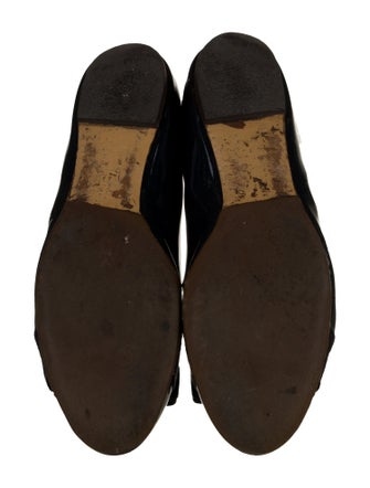 Ferragamo Vara Bow Accent Patent Leather Ballet Flats