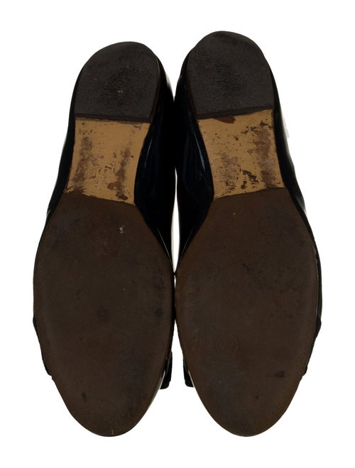 Ferragamo Vara Bow Accent Patent Leather Ballet Flats