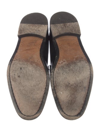 Ferragamo Leather Monk Straps