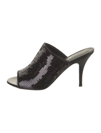 Ferragamo Sequins Sequin Embellishments Slides