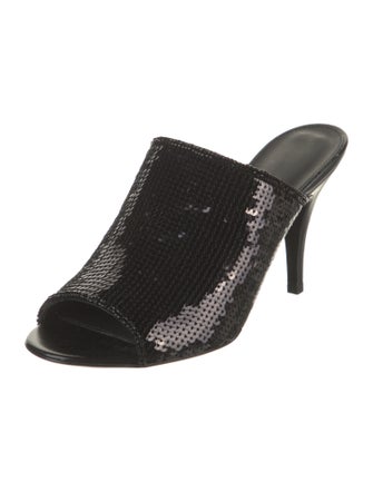 Ferragamo Sequins Sequin Embellishments Slides