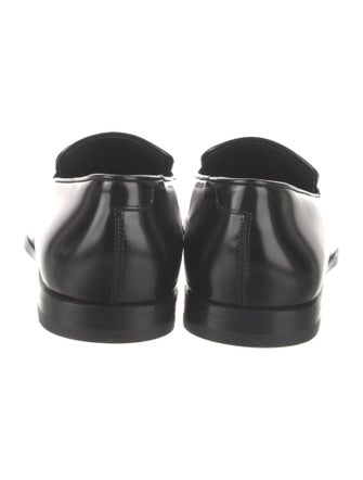 Ferragamo Leather Tassel Accents Loafers