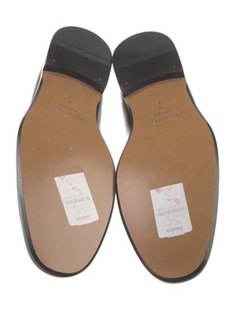 Ferragamo Leather Tassel Accents Loafers