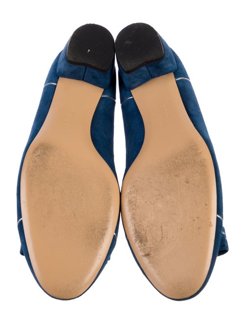 Ferragamo Vara Bow Accent Suede Flats