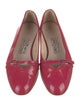 Ferragamo Patent Leather Grosgrain Trim Ballet Flats