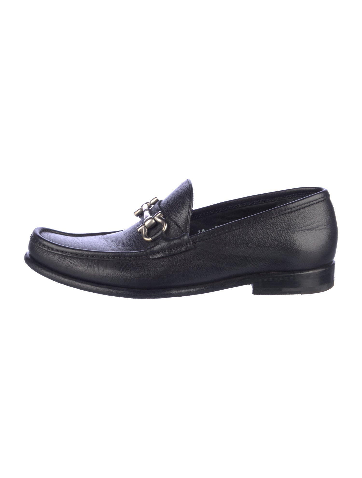 Ferragamo Gancini Logo Leather Dress Loafers