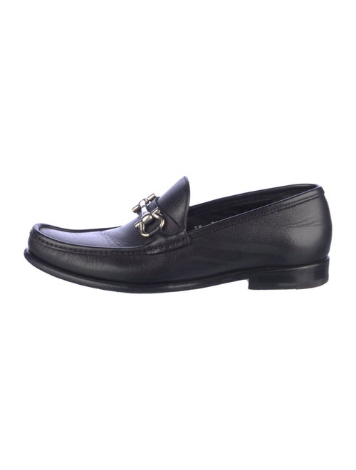 Ferragamo Gancini Logo Leather Dress Loafers