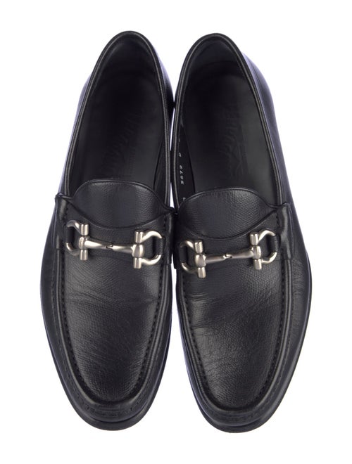 Ferragamo Gancini Logo Leather Dress Loafers