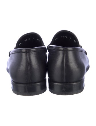 Ferragamo Gancini Logo Leather Dress Loafers