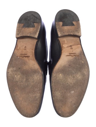 Ferragamo Gancini Logo Leather Dress Loafers