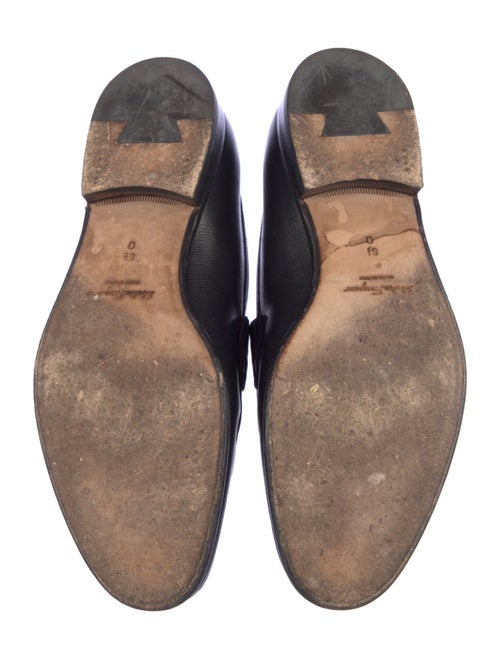 Ferragamo Gancini Logo Leather Dress Loafers