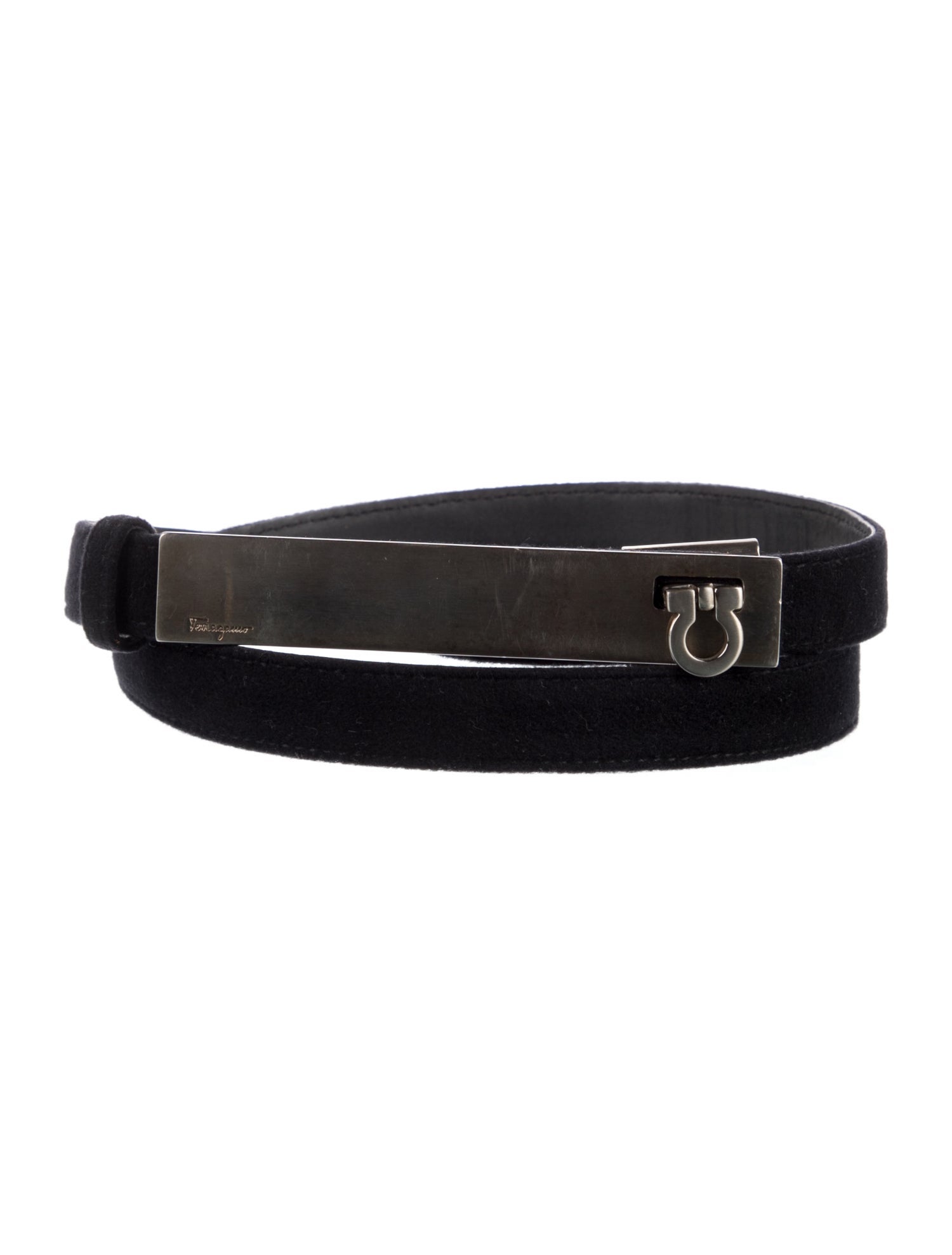 Ferragamo Skinny Velvet Belt