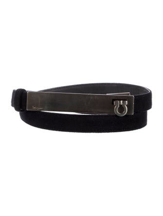Ferragamo Skinny Velvet Belt