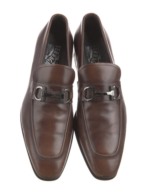 Ferragamo Gancini Logo Leather Dress Loafers