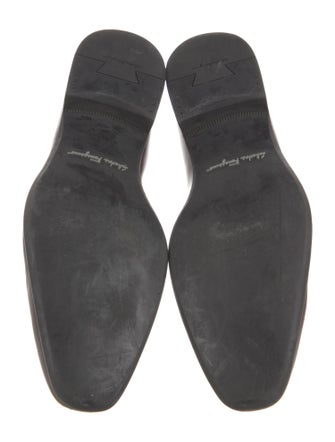 Ferragamo Gancini Logo Leather Dress Loafers