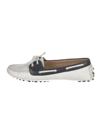 Ferragamo Leather Colorblock Pattern Loafers