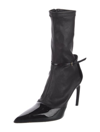 Ferragamo Leather Sock Boots