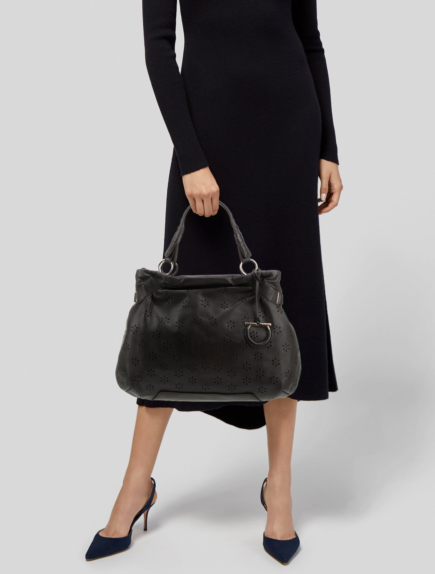 Ferragamo Leather Top Handle Bag