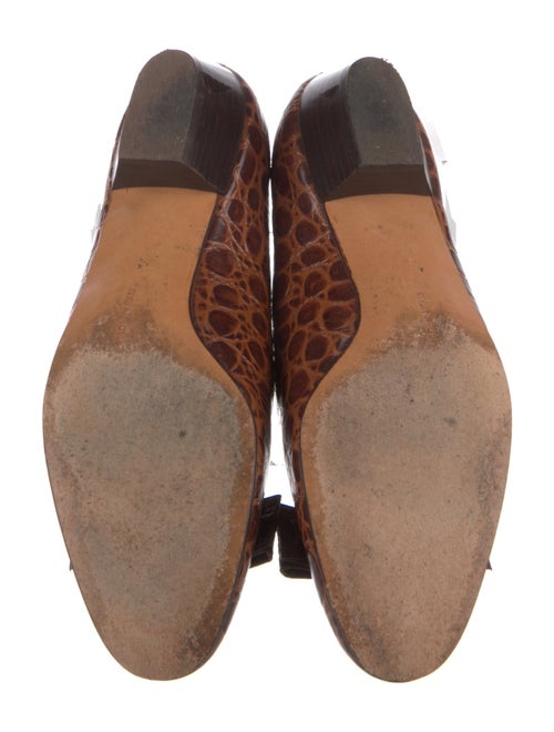Ferragamo Vara Bow Accent Crocodile Pumps