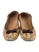Ferragamo Suede Animal Print Ballet Flats