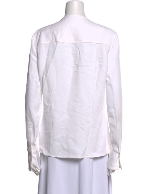 Ferragamo Tie Neck Long Sleeve Blouse