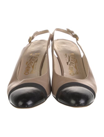 Ferragamo Leather Slingback Pumps