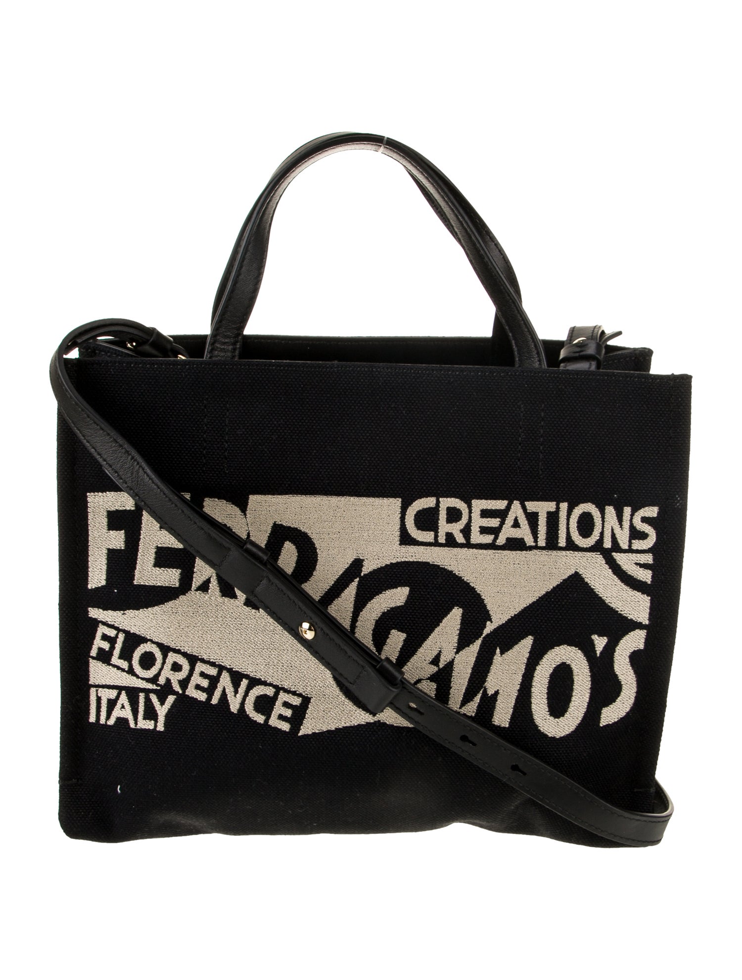 Ferragamo Canvas Top Handle Bag