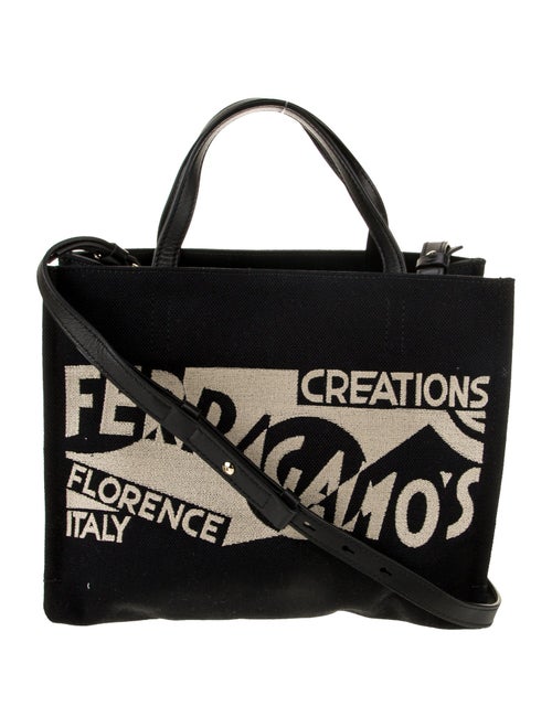 Ferragamo Canvas Top Handle Bag