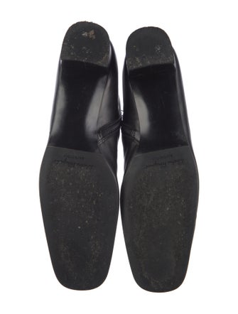 Ferragamo Gancini Logo Leather Boots