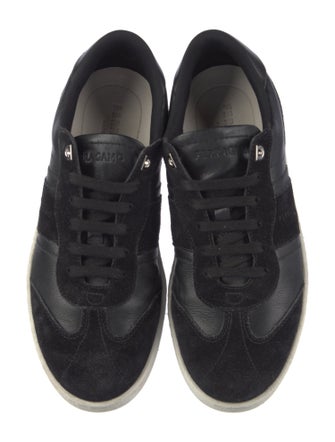 Ferragamo Leather Colorblock Pattern Sneakers