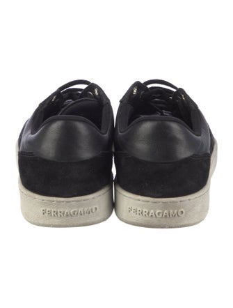 Ferragamo Leather Colorblock Pattern Sneakers