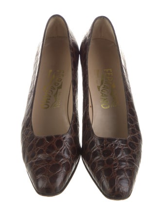 Ferragamo Crocodile Pumps