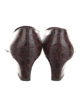 Ferragamo Crocodile Pumps
