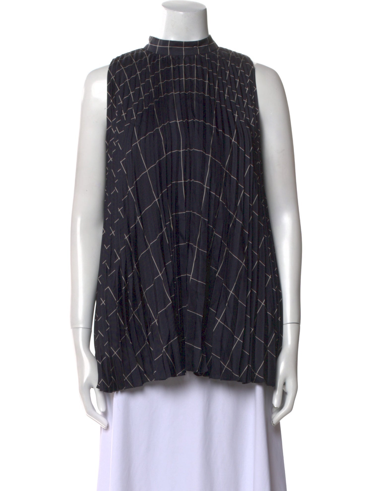 Ferragamo Silk Plaid Print Blouse