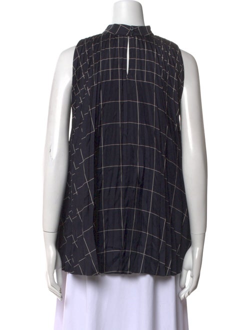 Ferragamo Silk Plaid Print Blouse