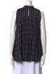 Ferragamo Silk Plaid Print Blouse