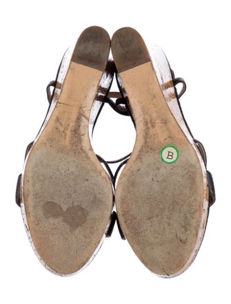 Ferragamo Leather T-Strap Sandals