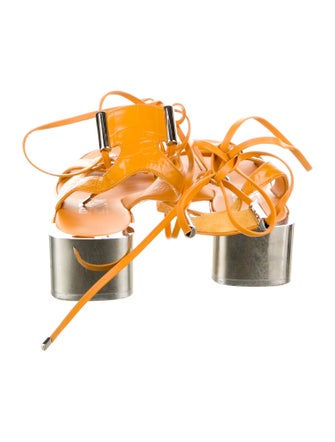 Ferragamo Embossed Leather Sandals