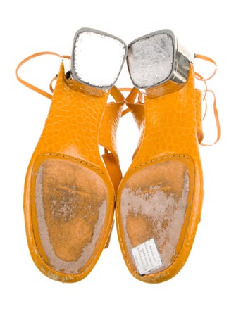 Ferragamo Embossed Leather Sandals