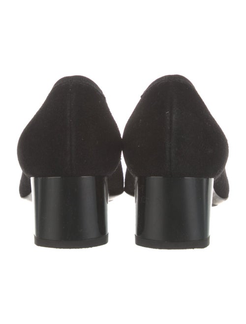 Ferragamo Suede Bow Accents Pumps