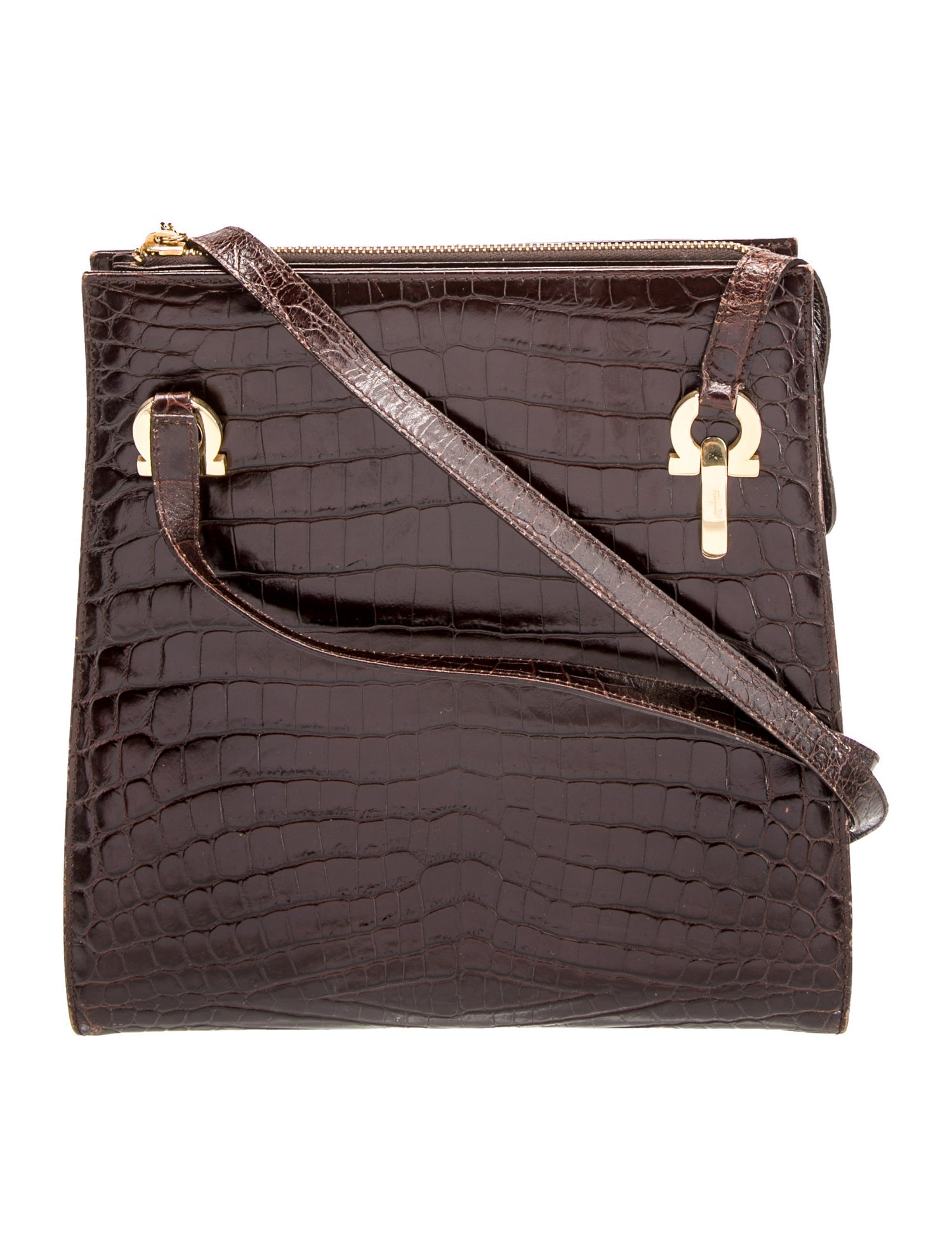 Ferragamo Alligator Shoulder Bag