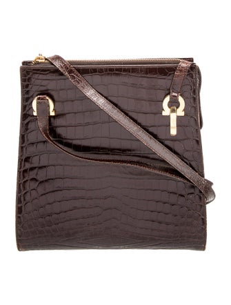 Ferragamo Alligator Shoulder Bag